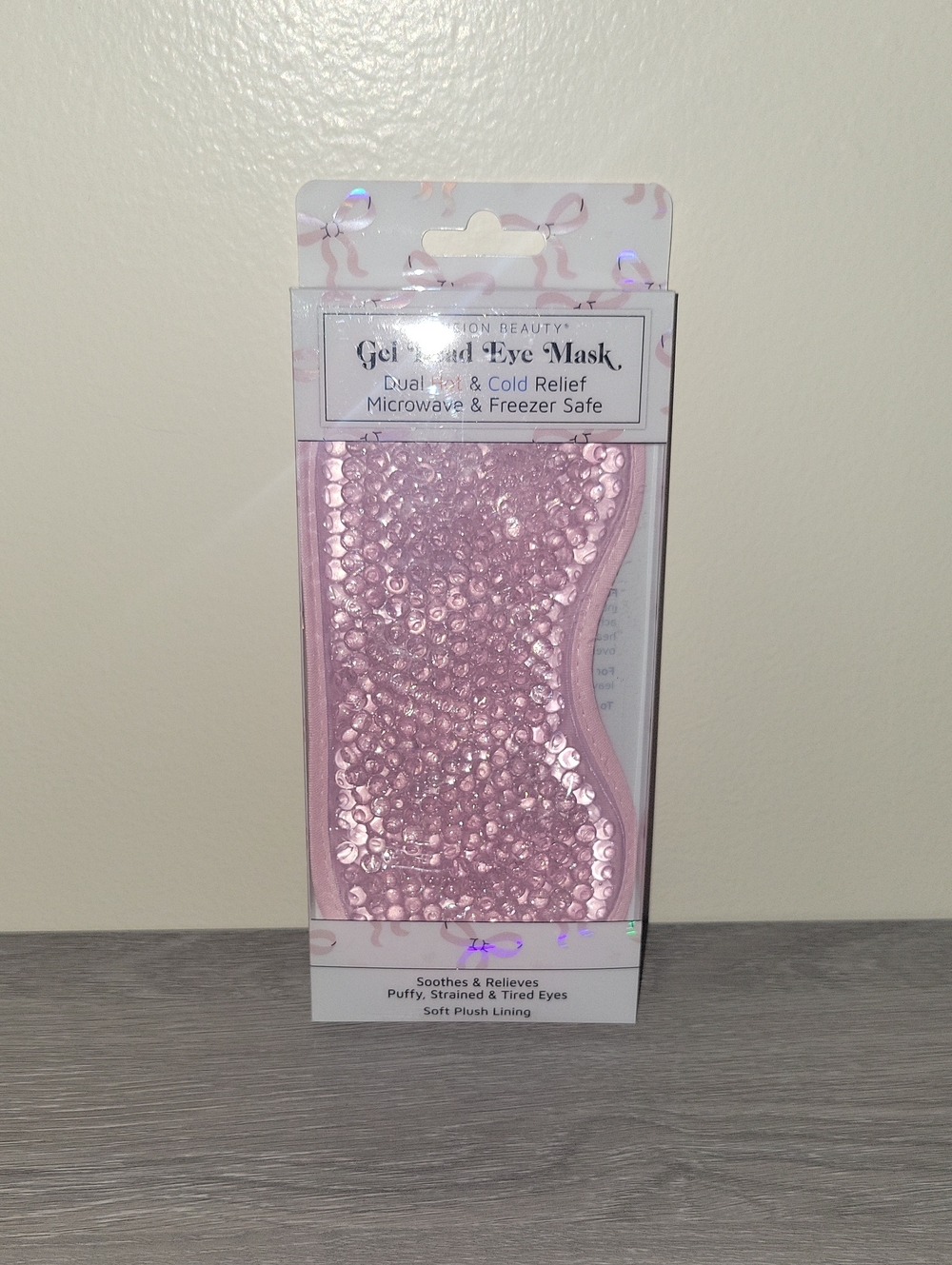 Gel Bead Eye Mask for Cold & Heat Relief - Pink